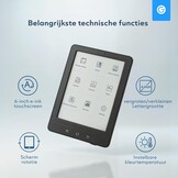 Silvergear® Ebook Reader met Achtergrondverlichting | 6-Inch E-Ink-Touchscreen | 4 GB Geheugen voor 3000+ E-Books | Pocketbook | Reflectievrij en Lichtgewicht | Zwart