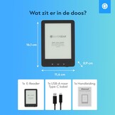 Silvergear® Ebook Reader met Achtergrondverlichting | 6-Inch E-Ink-Touchscreen | 4 GB Geheugen voor 3000+ E-Books | Pocketbook | Reflectievrij en Lichtgewicht | Zwart
