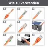 FGB 10 Gbps RJ45-stekker CAT 7 CAT 6A, 10 stuks netstekker, doorvoer en afgeschermd, 50μ verguld, Lan-stekker voor AWG23 POE installatiekabel
