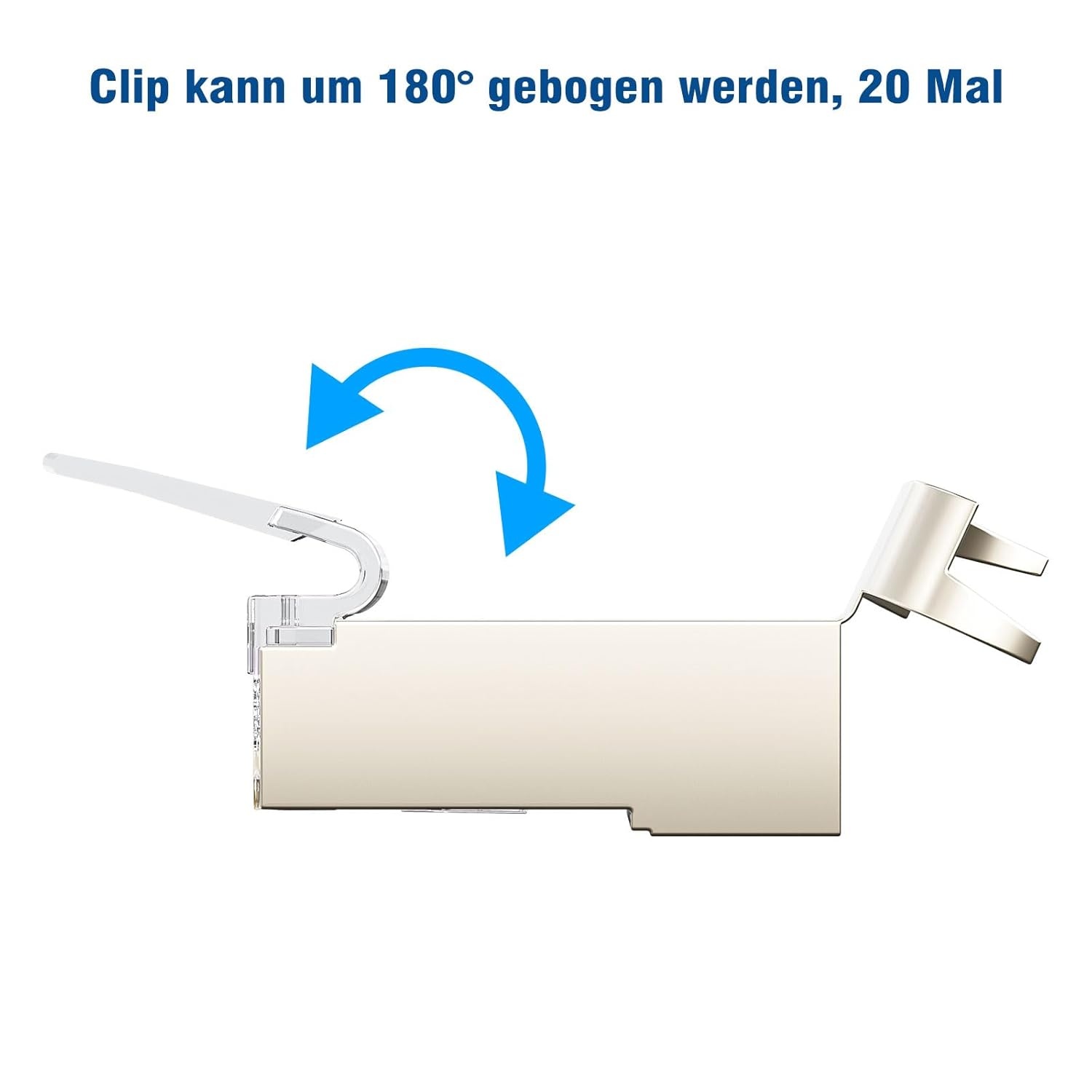 FGB 10 Gbps RJ45-stekker CAT 7 CAT 6A, 10 stuks netstekker, doorvoer en afgeschermd, 50μ verguld, Lan-stekker voor AWG23 POE installatiekabel