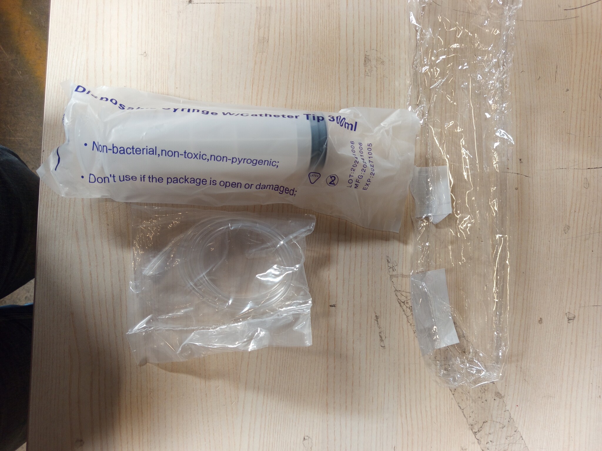 Spuit Met Slang, Plastic Spuit Met Dop 300ml, Grote Spuit Herbruikbaar, Spuiten, Herbruikbare Spuiten Met Grote Capaciteit voor Laboratorium, Industrie, Huisdiervoeding