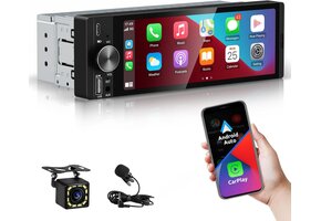 Autoradio 6.36" HD IPS met Draadloze CarPlay & Android Auto (-34%)