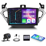 4G+64G GOHHDL Android 15 autoradio voor Opel Corsa E 2015-2019/Opel Adam 2013-2016 met Navi Carplay Android Auto, 9 inch 2Din autoradio met GPS WiFi Bluetooth FM/RDS radio SWC achteruitrijcamera & MIC