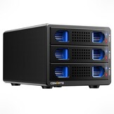 Harde Schijf Behuizing, Cenmate 3 bay Aluminium HDD Behuizing met Ventilator voor 2,5 inch / 3,5 inch SATA HDD/SSD met USB 3.2 Gen 2 10Gbps type C/A kabel, Kunststof Tablet Zonder Gereedschap, DAT