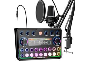 Podcast Starterspakket met Condensatormicrofoon & Mixer (46% Korting)
