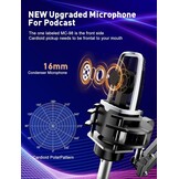 SINWE Podcast Starterspakket met Studio Condensatormicrofoon en Audio-interface voor Smartphone & PC