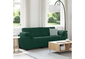 Donkergroene 3-zitsbank van fluweel, 178 cm breed - 59% Korting