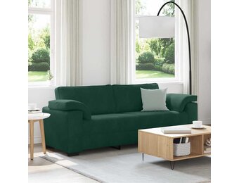 vidaXL 3-zitsbank donkergroen 178 cm fluweel
