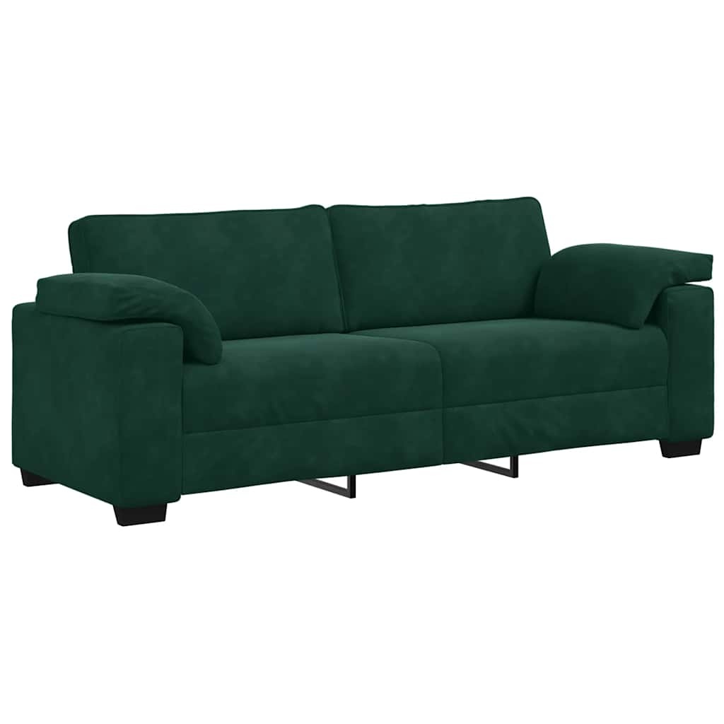 vidaXL 3-zitsbank donkergroen 178 cm fluweel