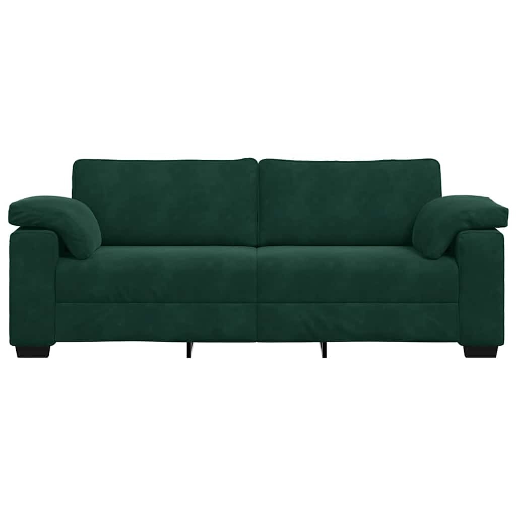 vidaXL 3-zitsbank donkergroen 178 cm fluweel