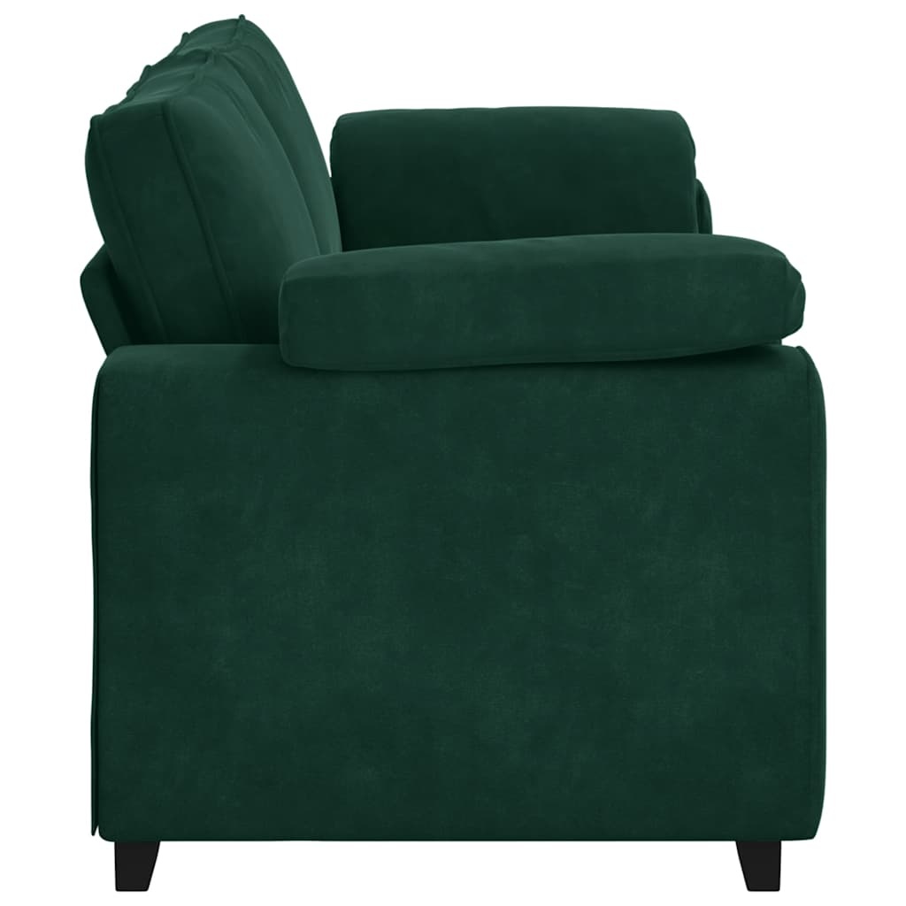vidaXL 3-zitsbank donkergroen 178 cm fluweel