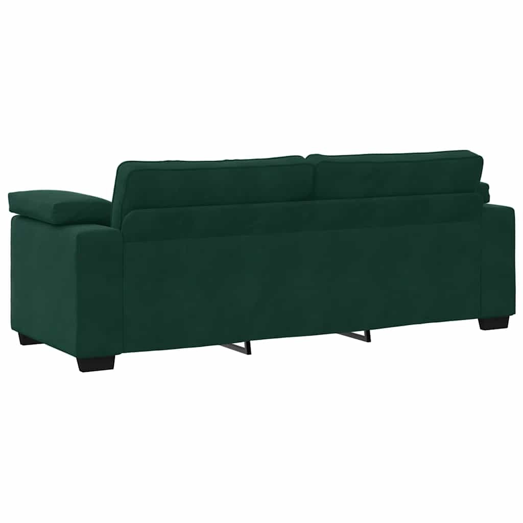 vidaXL 3-zitsbank donkergroen 178 cm fluweel