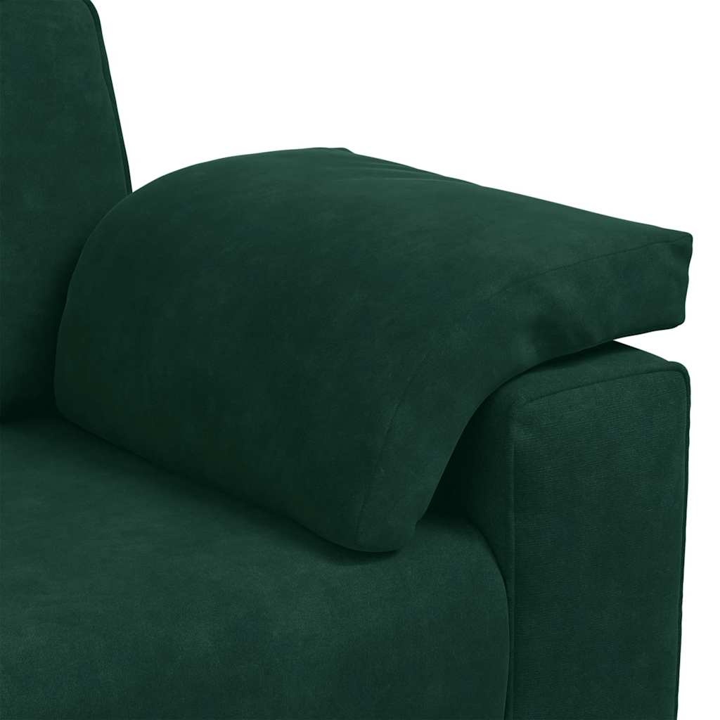 vidaXL 3-zitsbank donkergroen 178 cm fluweel
