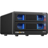 CENMATE Aluminium Dual Bay Harde Schijf RAID-behuizing met koelventilator voor 2,5"/3,5" SATA HDD/SSD met USB A/C 3.0, gereedschapsvrije HDD-behuizing, 4 RAID-modus