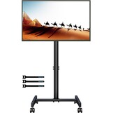 BONTEC Mobiele TV Standaard voor 13-42 Inch TV's, Verstelbare TV-Kar met Wielen, Max. VESA 200x200mm, tot 20kg, voor Thuis en Kantoor