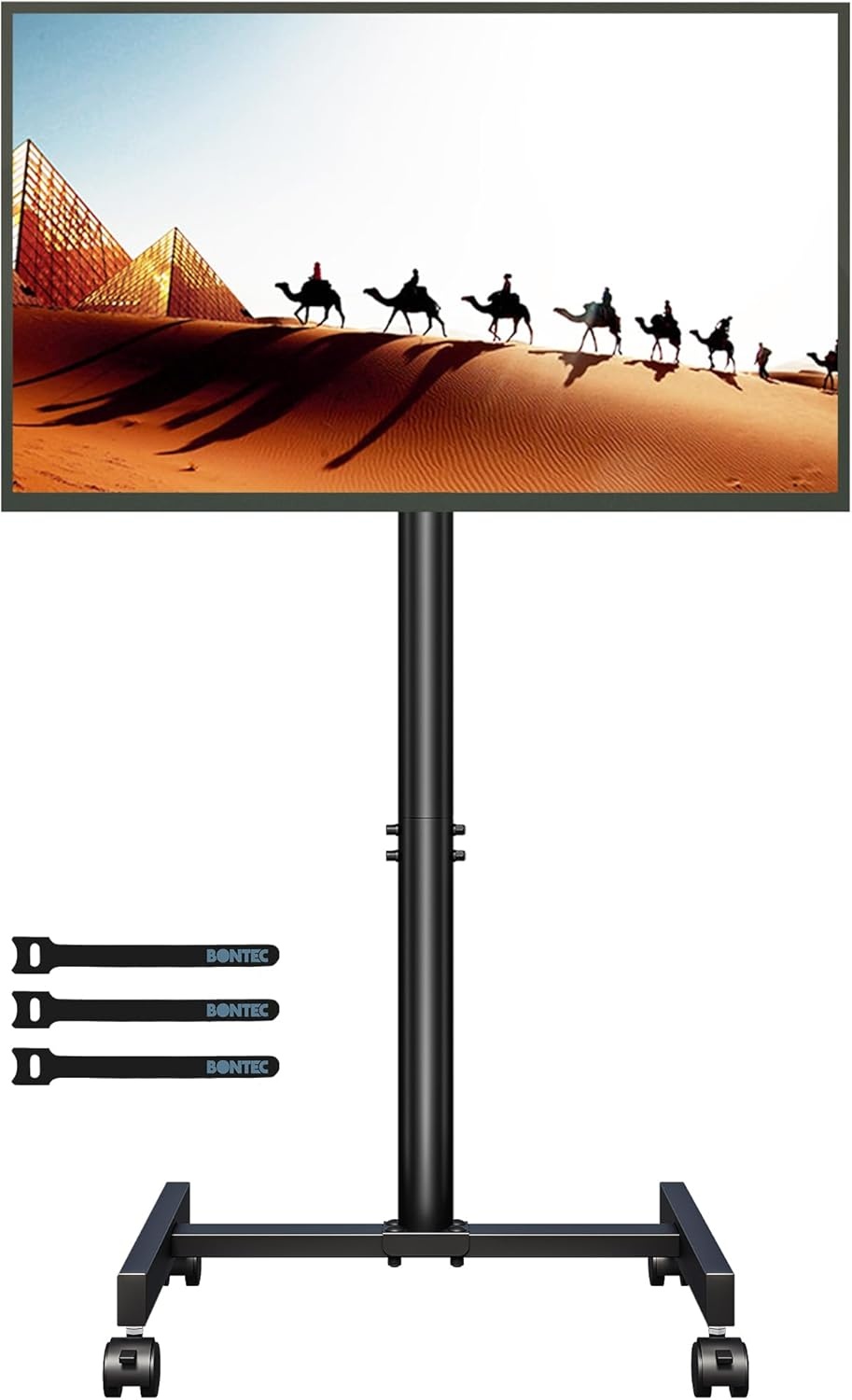 BONTEC Mobiele TV Standaard voor 13-42 Inch TV's, Verstelbare TV-Kar met Wielen, Max. VESA 200x200mm, tot 20kg, voor Thuis en Kantoor
