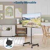 BONTEC Mobiele TV Standaard voor 13-42 Inch TV's, Verstelbare TV-Kar met Wielen, Max. VESA 200x200mm, tot 20kg, voor Thuis en Kantoor