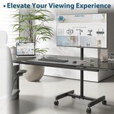 BONTEC Mobiele TV Standaard voor 13-42 Inch TV's, Verstelbare TV-Kar met Wielen, Max. VESA 200x200mm, tot 20kg, voor Thuis en Kantoor