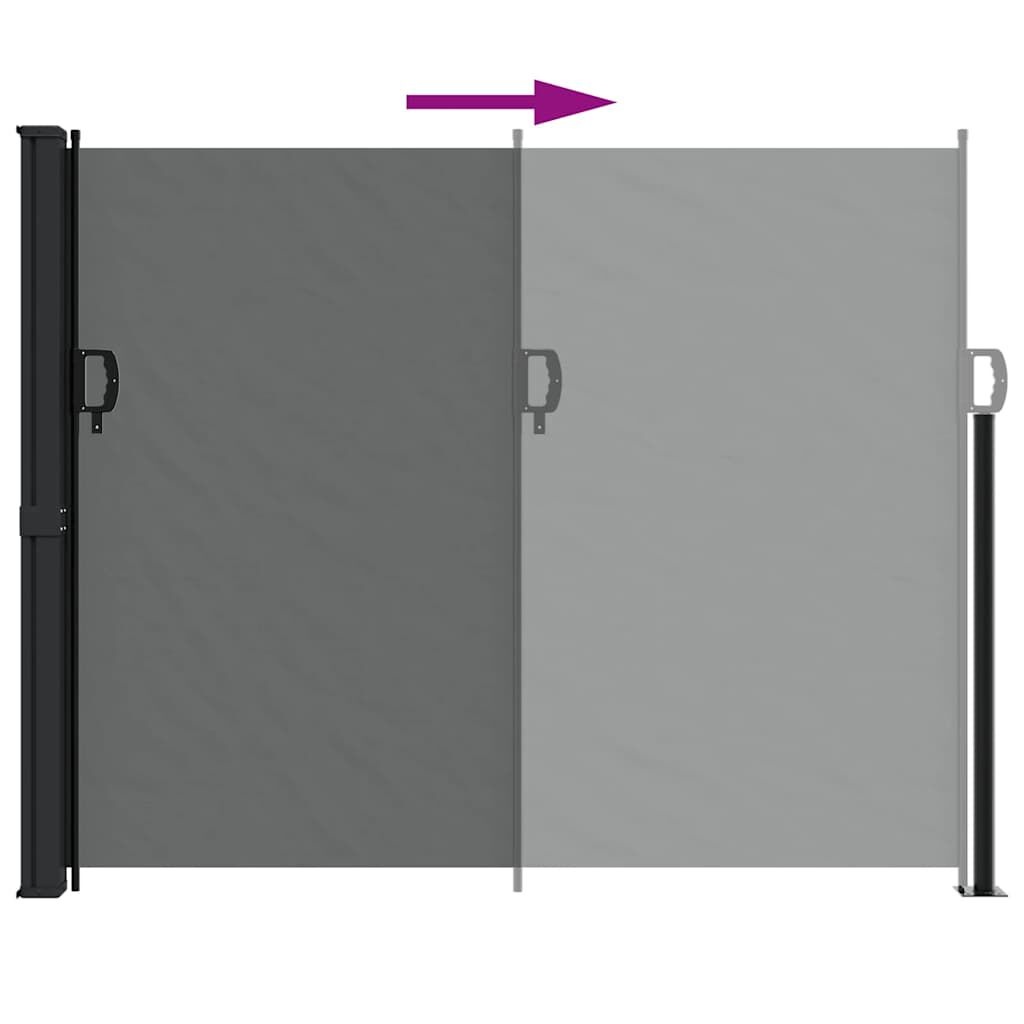 vidaXL Windscherm uittrekbaar 160x500 cm antracietkleurig