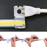5M COB LED Strip met Schakelaar 220V 3000K Warm wit IP67 Waterdichte Strips Licht 280leds/m 15 Watt/m(Warm wit, 5)