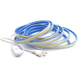 5M COB LED Strip met Schakelaar 220V 3000K Warm wit IP67 Waterdichte Strips Licht 280leds/m 15 Watt/m(Warm wit, 5)
