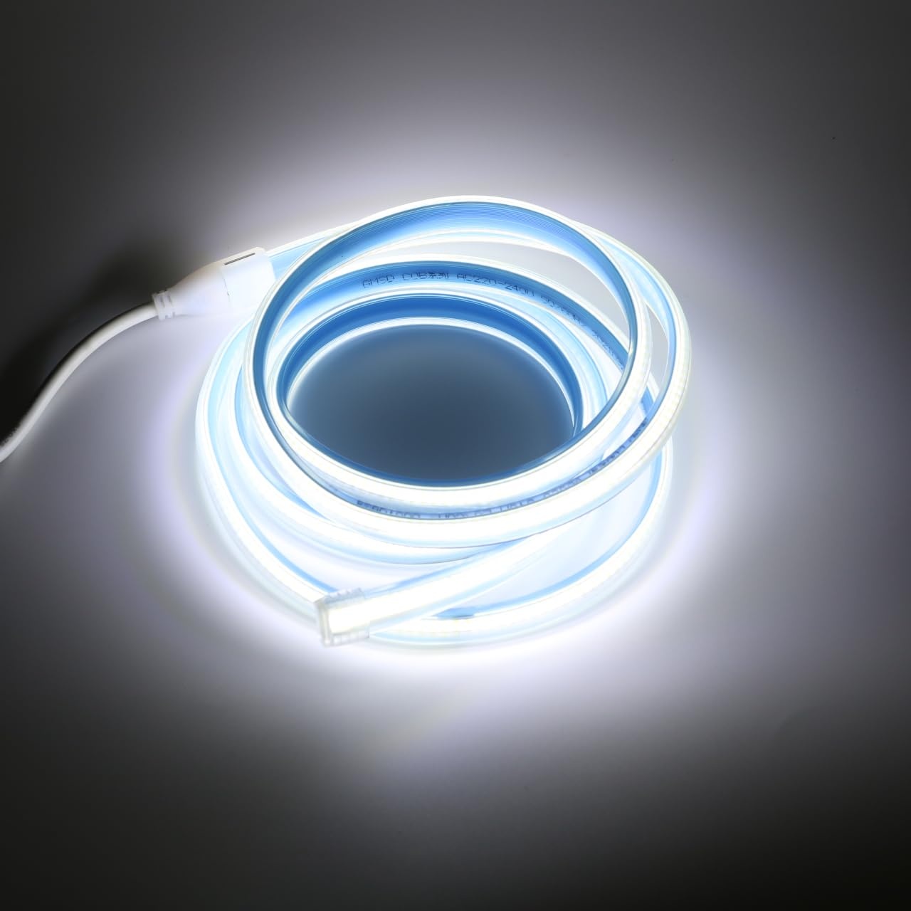 5M COB LED Strip met Schakelaar 220V 3000K Warm wit IP67 Waterdichte Strips Licht 280leds/m 15 Watt/m(Warm wit, 5)