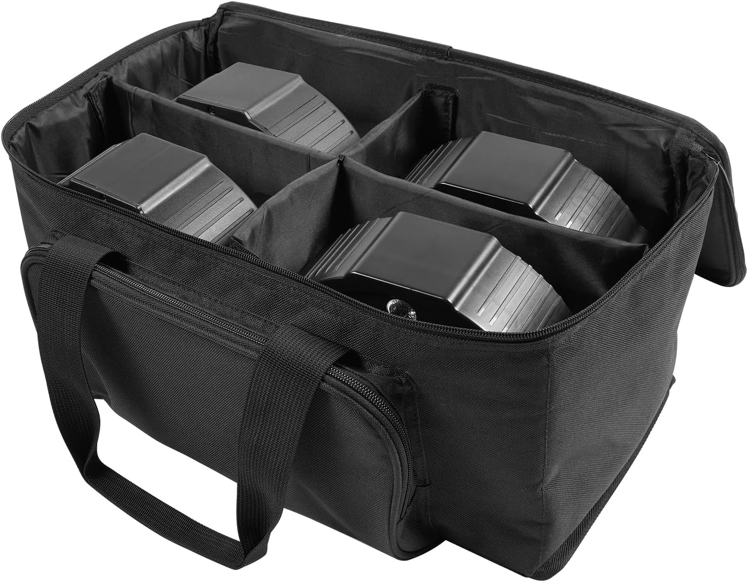PCS RGBW Accu podiumlicht met tas, 12 LED oplaadbare par licht met functie timer en 7 verlichtingsmodi, 8 CH batterij spotlight outdoor voor bruiloft bar DJ Show disco - Maat 4PCS +Bag
