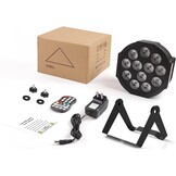 PCS RGBW Accu podiumlicht met tas, 12 LED oplaadbare par licht met functie timer en 7 verlichtingsmodi, 8 CH batterij spotlight outdoor voor bruiloft bar DJ Show disco - Maat 4PCS +Bag