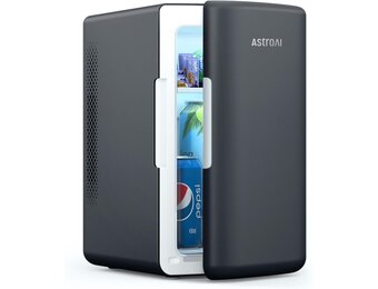 AstroAI Mini-koelkast, 6 l, draagbaar, met koelchip, 2,58 kg, 220-240 V