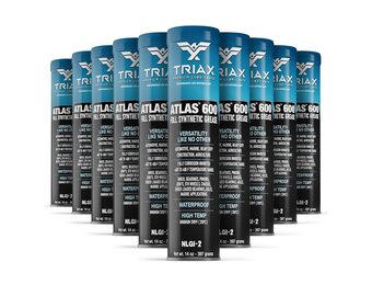 TRIAX Atlas 600 Blauw Volledig synthetisch vet, Hoge temperatuur -40°C tot + 232°C, NLGI-2, Lagers/wiellagers, Langdurig vet, Waterdicht/Marine, Hoge hechting, Hoogwaardig vet (10x400g patroon)