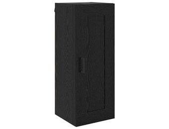 vidaXL Wandkast Zwart Eiken 34,5 x 34 x 90 cm Bewerkt hout