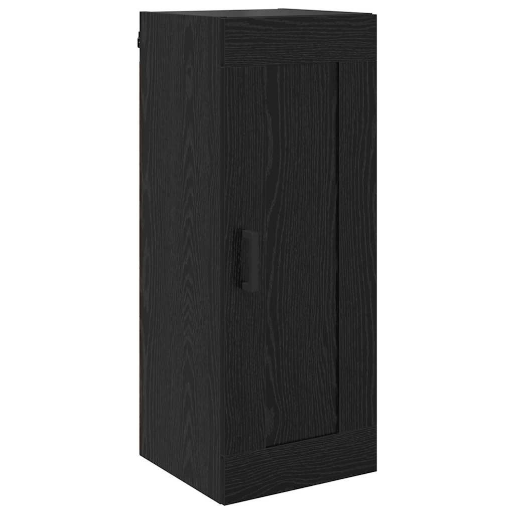 vidaXL Wandkast Zwart Eiken 34,5 x 34 x 90 cm Bewerkt hout