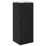 vidaXL Wandkast Zwart Eiken 34,5 x 34 x 90 cm Bewerkt hout