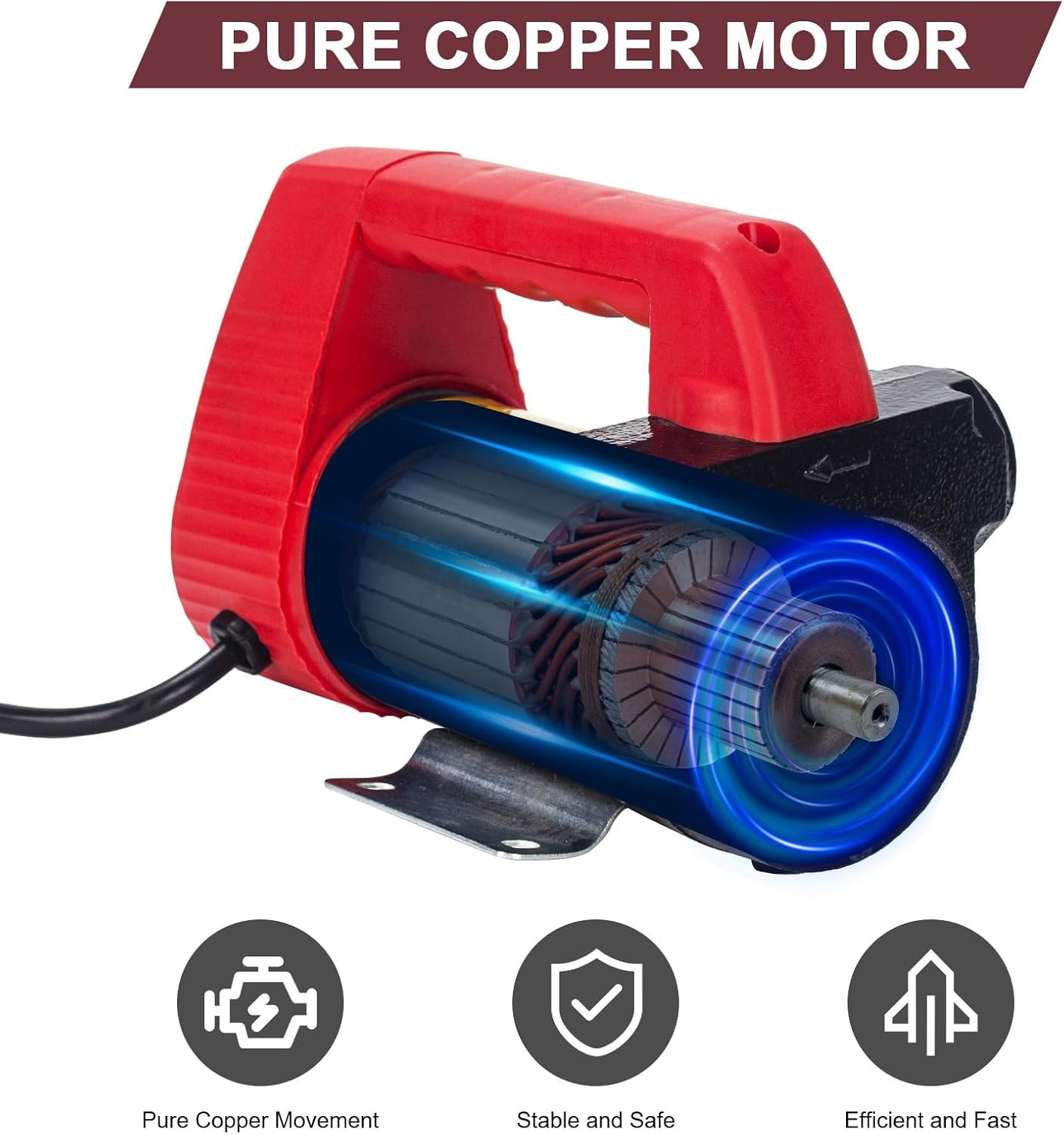 12V 175W Diesel Transfer Pomp, Elektrische Brandstof Transfer Pomp, Draagbare Olie Afzuigpomp met Overbelastingsbeveiliging, Zuig Transfer Pomp