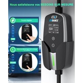 EVDANCE Electric Car Charger P17 - [7.36kW, 23ft, 10-32A] with 1-12h Delay Portable Type 2 EV Charger Mobile Charging Station/Wallbox, Silver