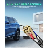 EVDANCE Electric Car Charger P17 - [7.36kW, 23ft, 10-32A] with 1-12h Delay Portable Type 2 EV Charger Mobile Charging Station/Wallbox, Silver