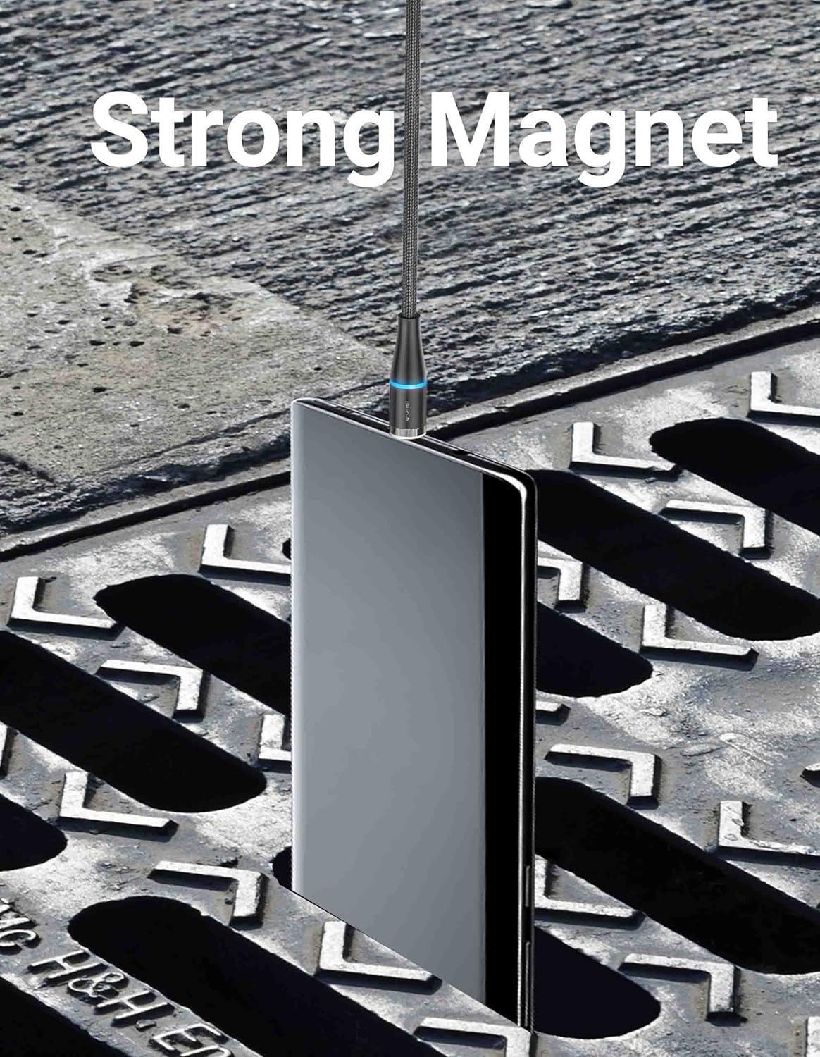Magnetische USB C Kabel Zwart 2x2m | 72% Korting | 18W QC 3.0 Snelladen