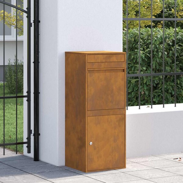 vidaXL Pakket inwerp box Roestig 41 x 38 x 103 cm Cortenstaal