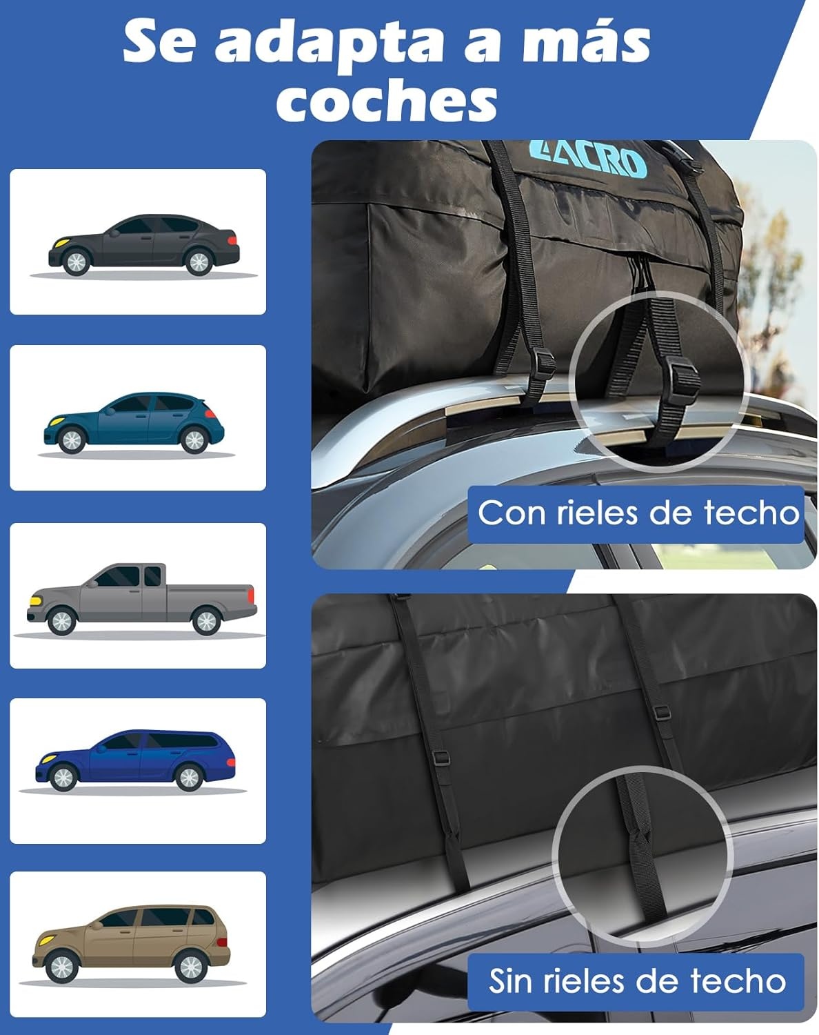 Waterdichte Daktas 565L voor alle auto's | 500D PVC | 29% Korting