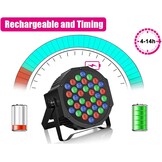 LED Lichteffecten Set 4x RGB, Oplaadbaar, 36 LED's, 6000mAh | 37% Korting
