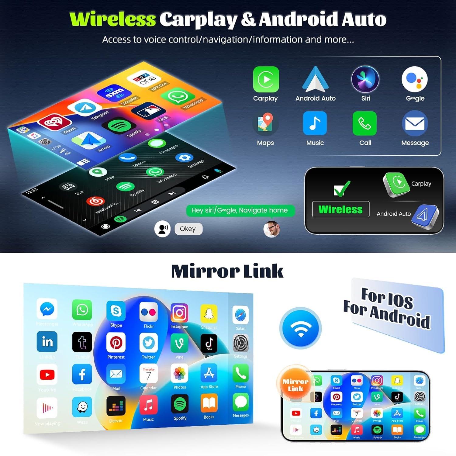 Android Autoradio 9" voor Opel Corsa E/Adam - Carplay, Android Auto, GPS (-59%)