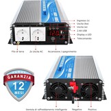 Pure Sinus Omvormer 2000W - 12V naar 220V/230V - Camper, Auto