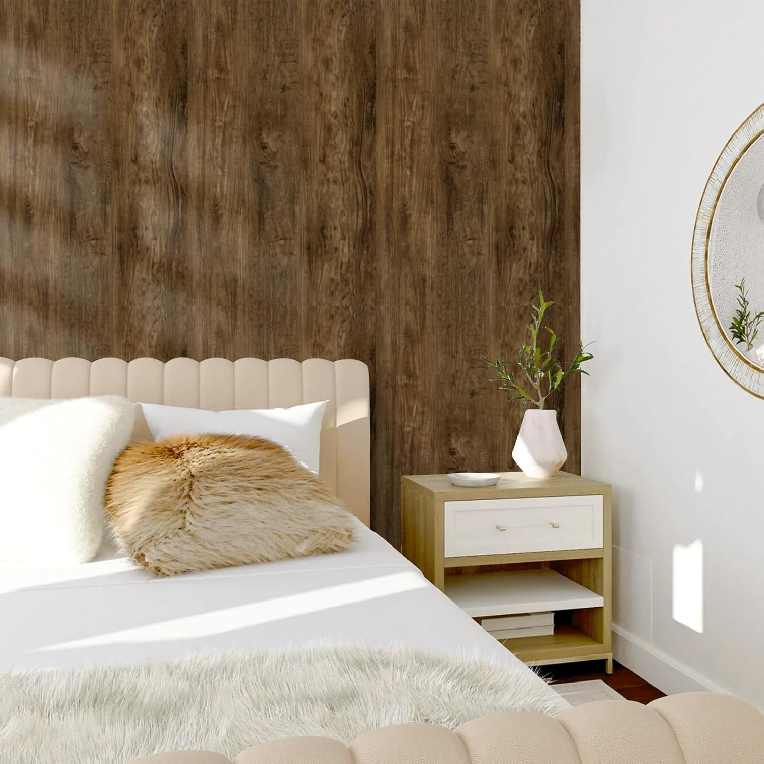 Zelfklevende Houtnerf Folie Vintage Bruin 90x300cm - 33% Korting
