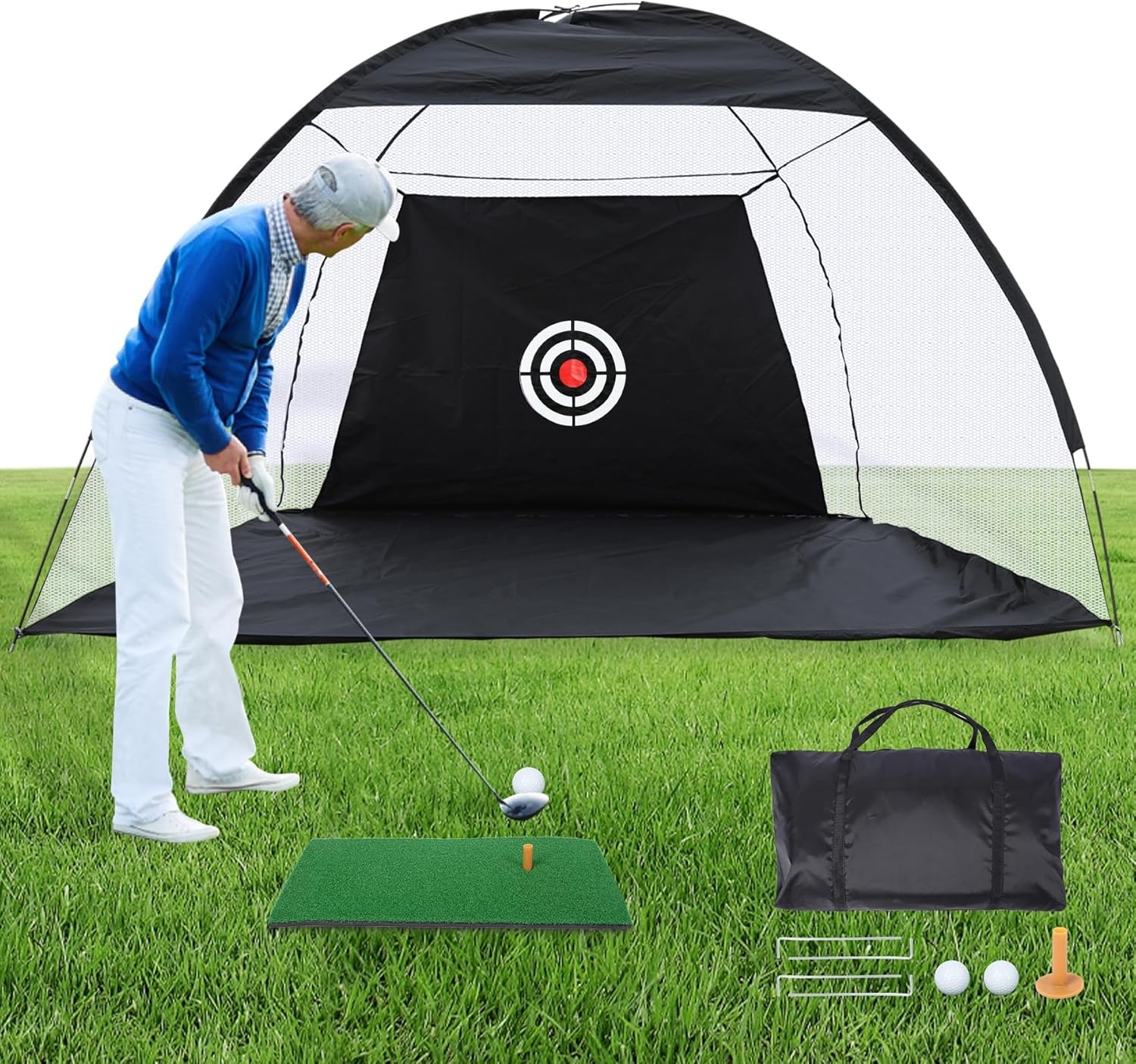 Golfoefennet met Slagmat (3,05 x 2,13m) - Binnen & Buiten - 34% Korting