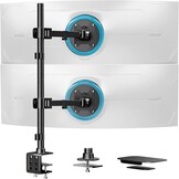 Dubbele Monitorarm voor 17-49" Schermen - Zwart - 34% Korting