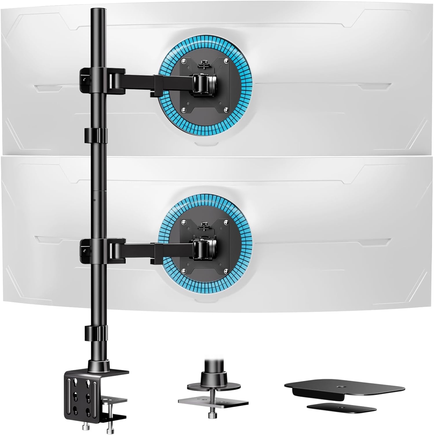 Dubbele Monitorarm voor 17-49" Schermen - Zwart - 34% Korting