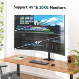Dubbele Monitorarm voor 17-49" Schermen - Zwart - 34% Korting