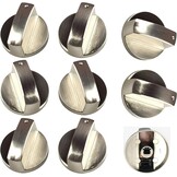 Universele Gasfornuis & Oven Knoppen (8 stuks) Zilver | 31% Korting