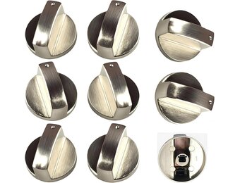 Universele Gasfornuis & Oven Knoppen (8 stuks) Zilver | 31% Korting
