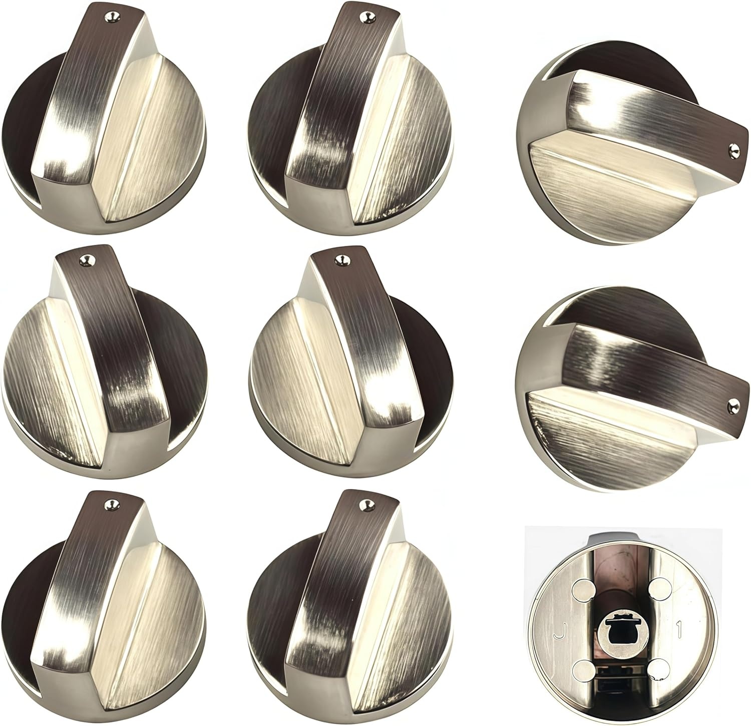 Universele Gasfornuis & Oven Knoppen (8 stuks) Zilver | 31% Korting